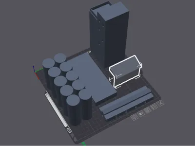 N scale flour silo