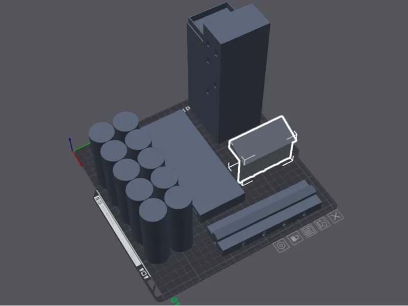 N scale flour silo