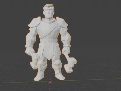 character low poly warrior