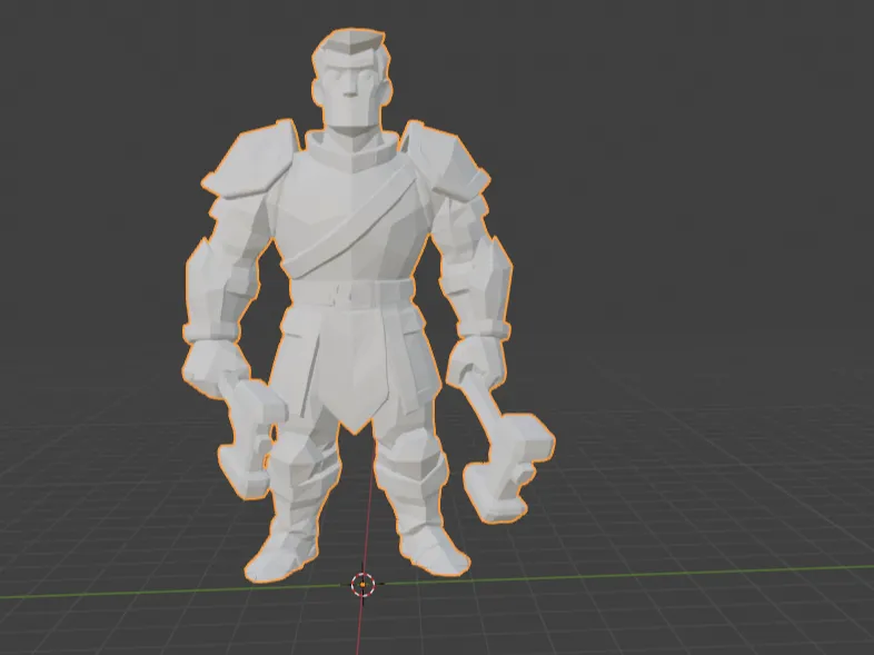 character low poly warrior
