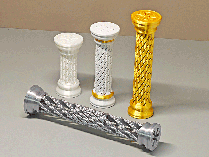 Repeatable Spiral Traversal Stone Pillar