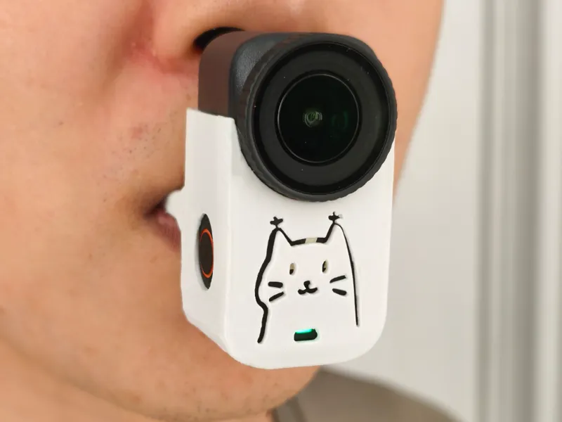 DJI osmo nano竖拍第一人称嘴咬配件