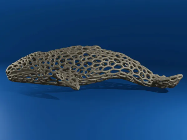 Baleine grise style voronoï