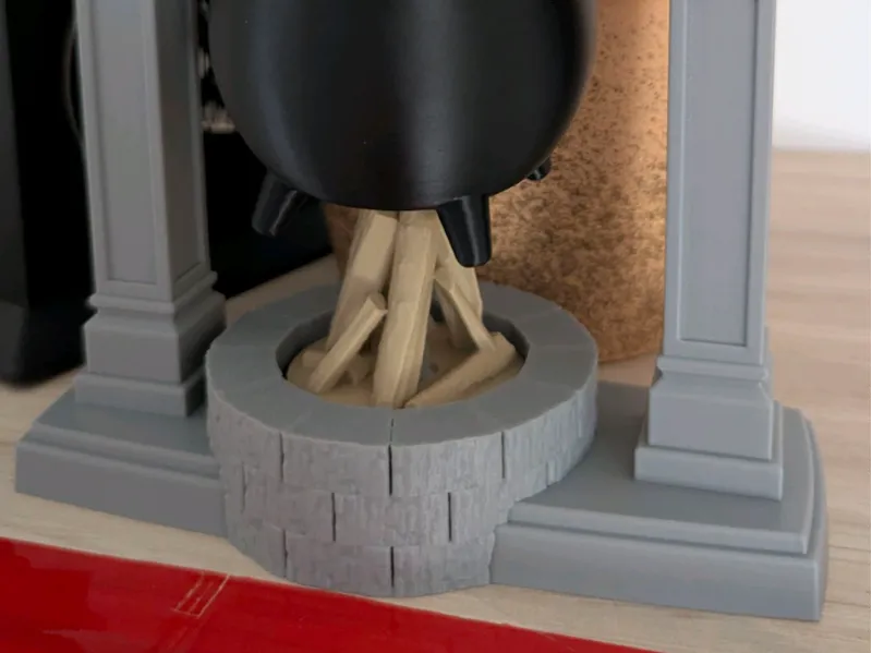 chimenea para caldero de halloween
