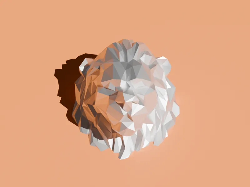 Low Poly Lion Head