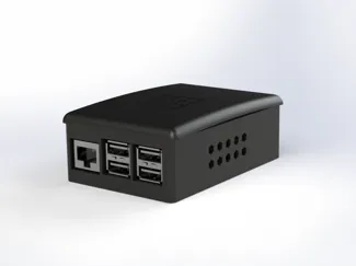 Raspberry Pi 5 case - fan holder and power button