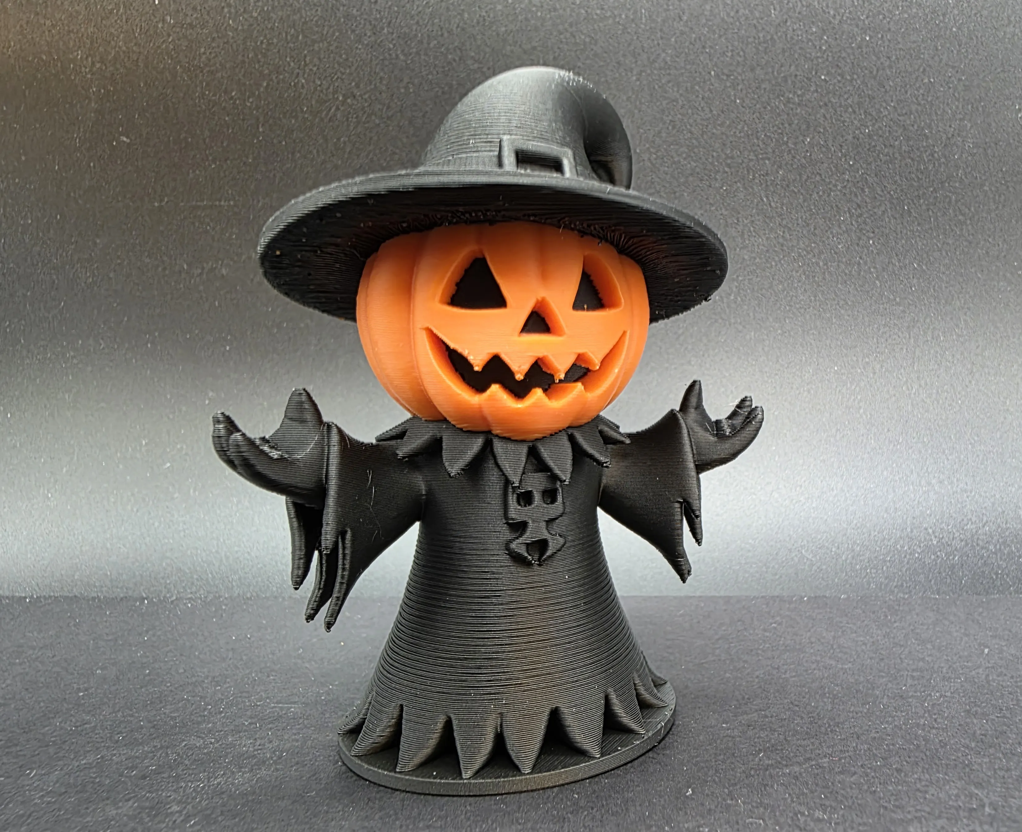 Pumpkin Witch Figurine - Free 3D Print Model - MakerWorld