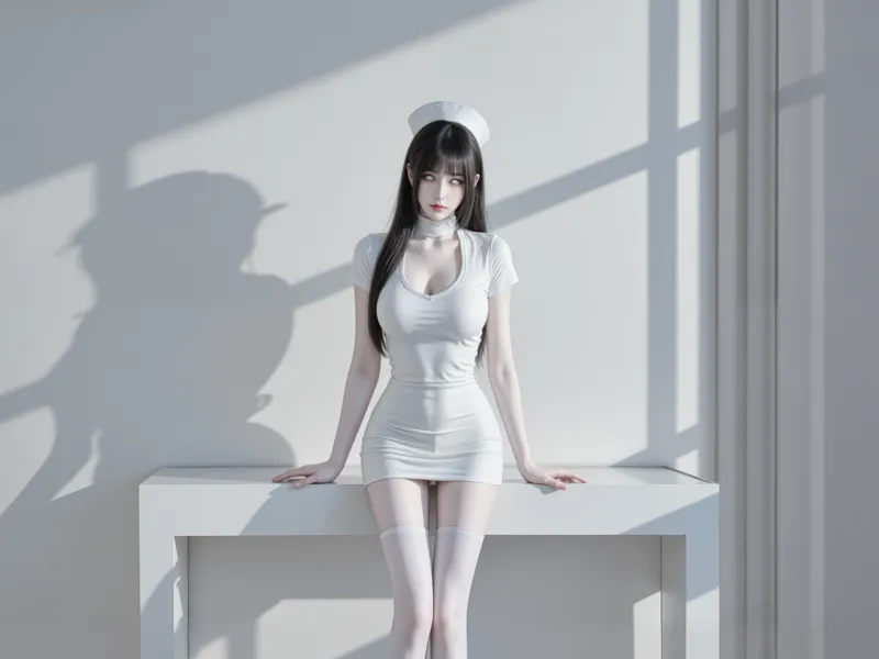 美女白丝模型