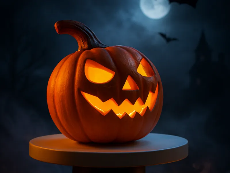 Spooky Pum-King with stand