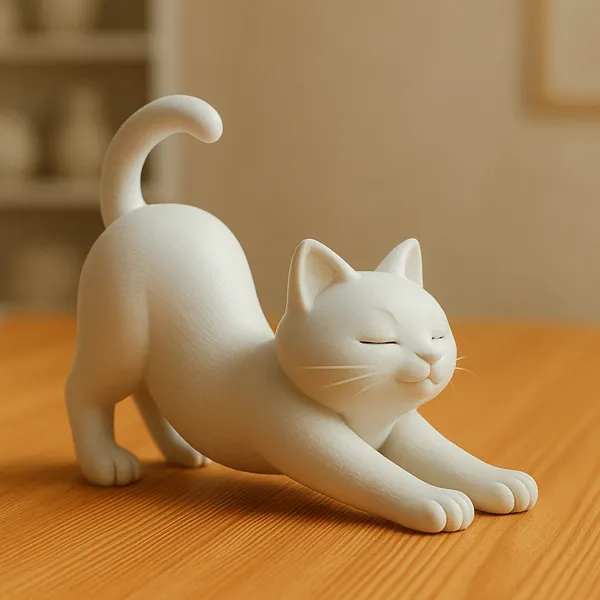 Chat qui s'étire