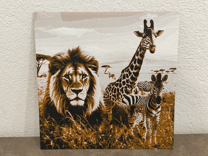 Lion savanna scenery