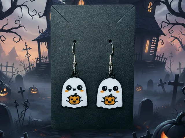 Boucles d'oreilles Halloween mimi fantôme 2