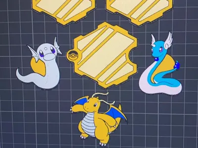 Pokemon Fridge Magnets 147-149