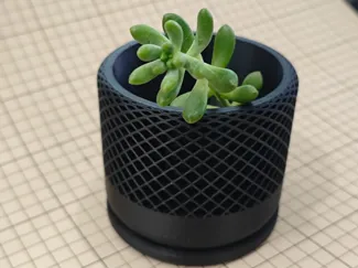 homePod 样式花盆，带有一体接水盘，有漏水孔