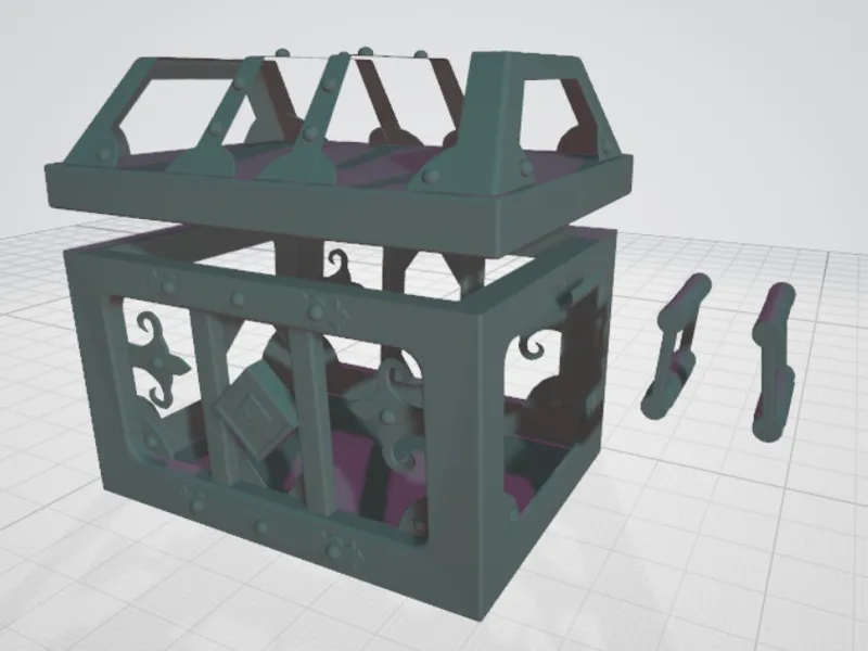 Cofre artístico para imprimir en 3D