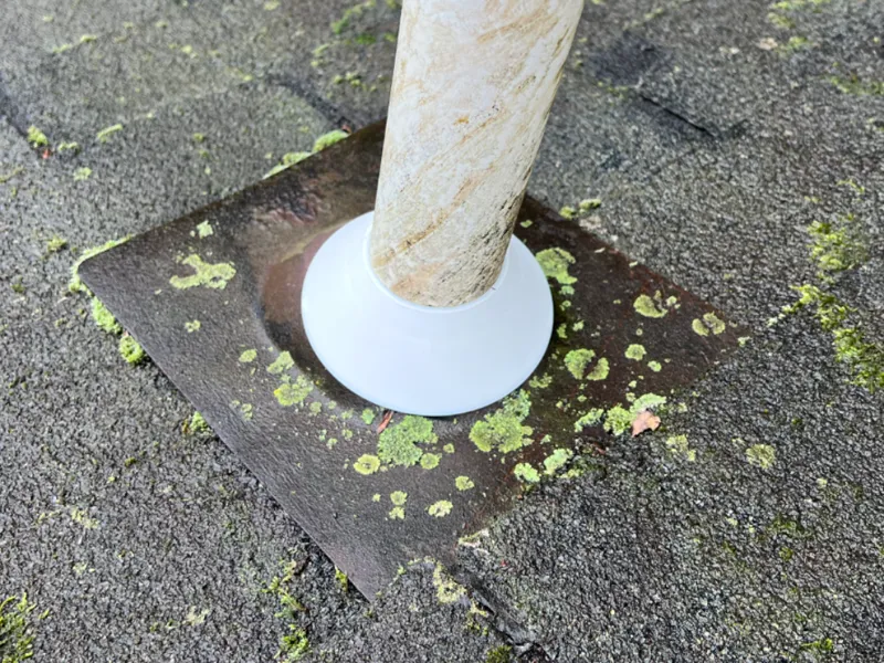 2 inch roof stack vent pipe shroud rain diverter