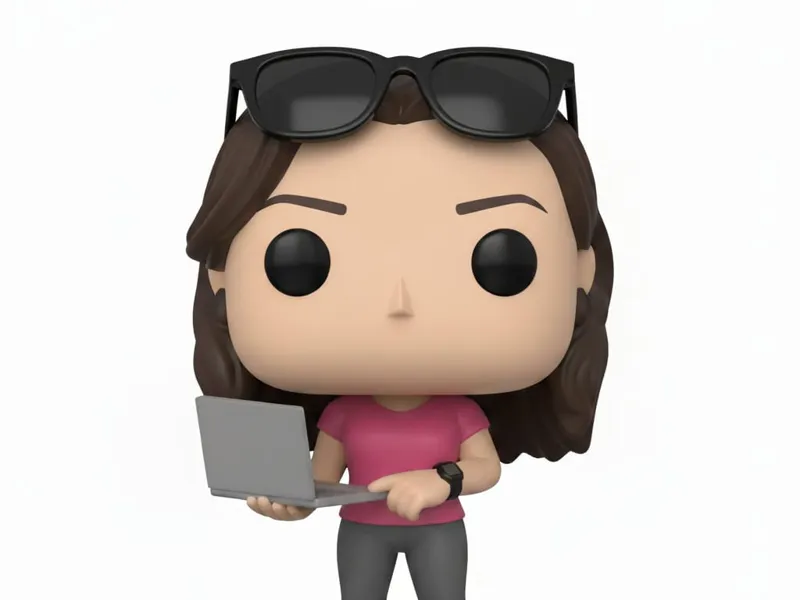 funko con computadora