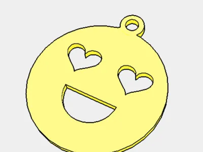 heart emoji keychain