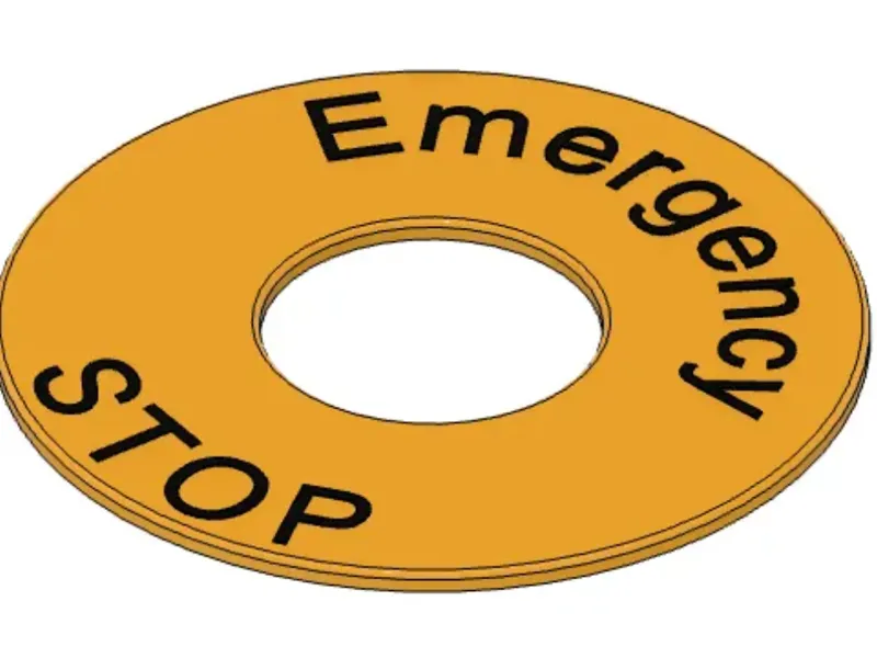 Emergency STOP Backplate