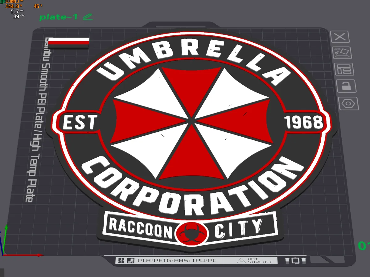 Umbrella Corporation Logo Game Room Decor - Free 3D Print Model ...