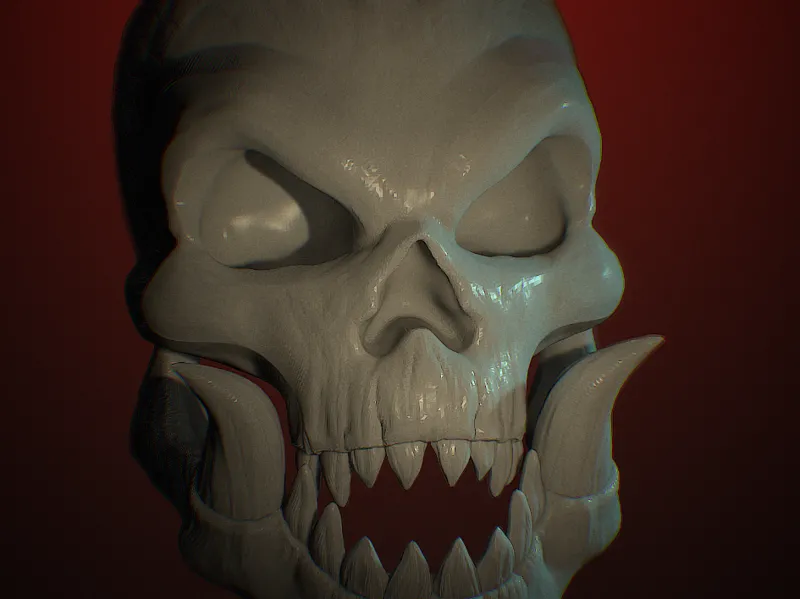 Orc Skull calavera orco guerrero