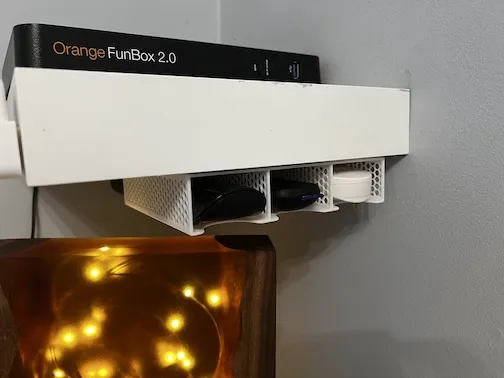 Shelf for remotes with hexagon walls