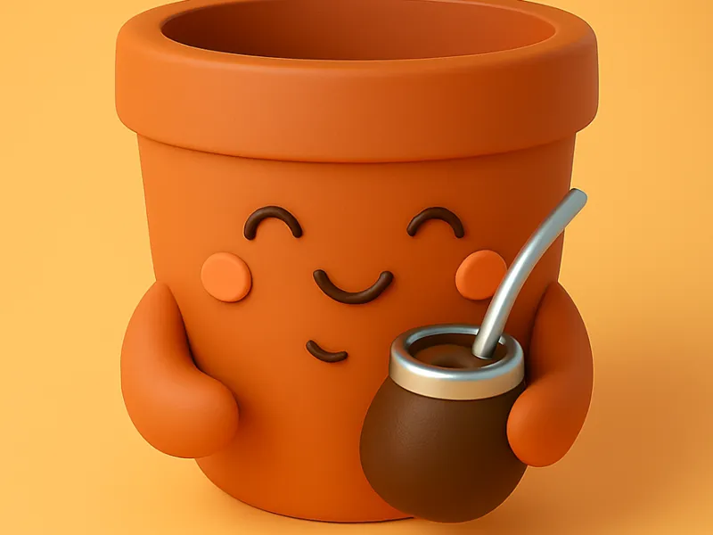 maceta con mate 