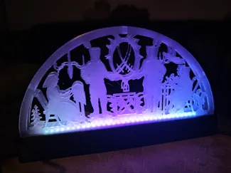 Erzgebirgischer Bergmanns Lichter-Schwibbogen