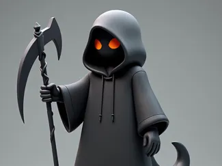 Hooded reaper
