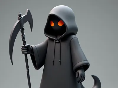 Hooded reaper