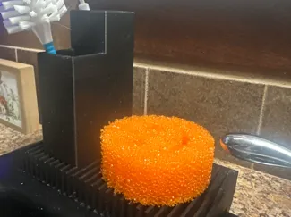 Dish Brush Holder for lipped sinks