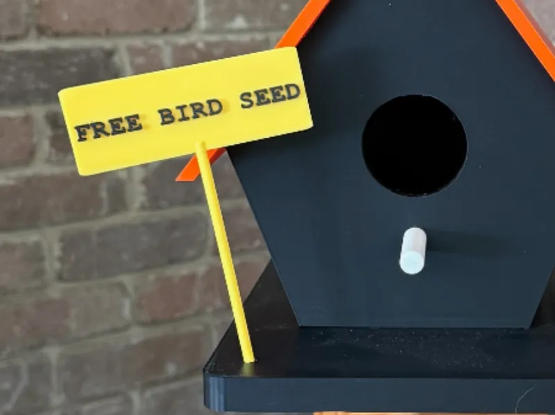 Free Bird Seed Sign