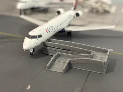 Unscaled Boarding Ramps for Model Airports
