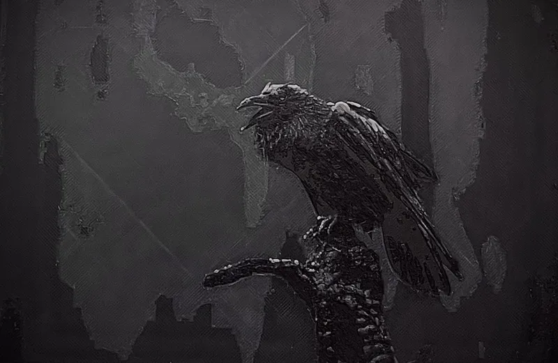 Crow / Raven HueForge / Filamentpainting Halloween