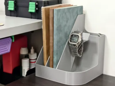 Office Desktop Note Holder Pen Holder Watch Stand Storage Box (no supports)