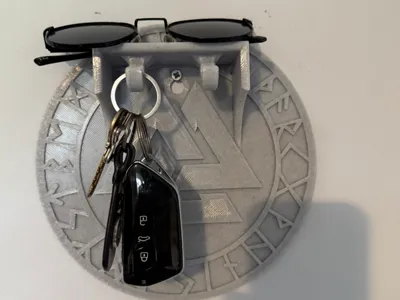 Valknut key rack / sunglasses tray.
