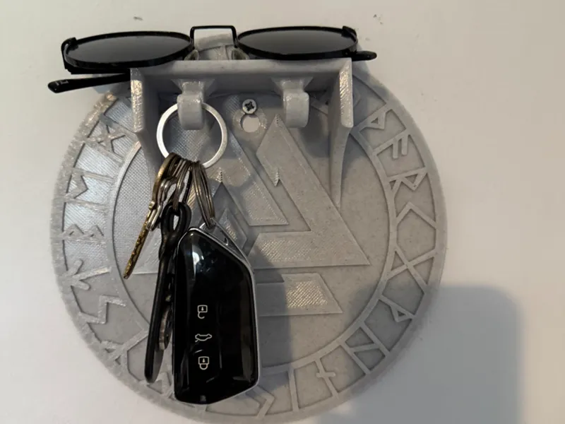 Valknut key rack / sunglasses tray.