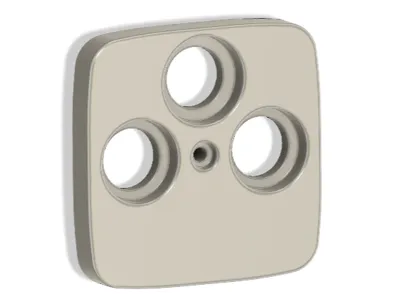 Cover for 3-hole antenna sockets