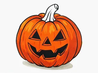 halloween full color pumpkin deko