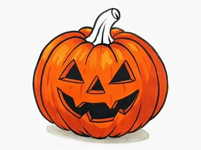 halloween full color pumpkin deko