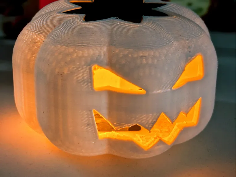 Mini Spooky Carved Pumkin