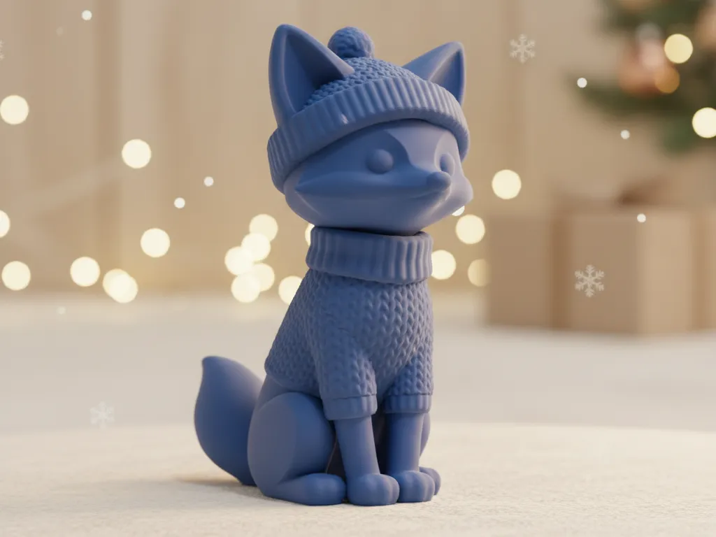 Christmas Knitted Fox