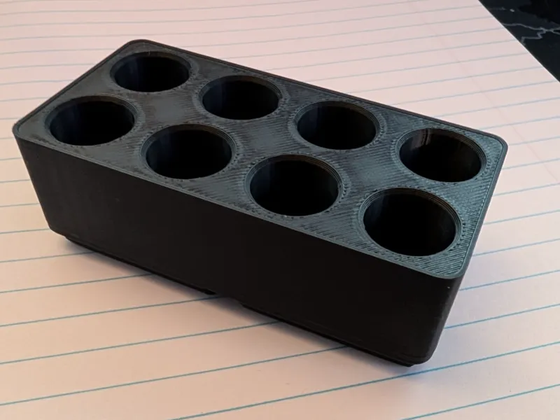 Gridfinity 1x2x4H - 14mm Diameter Ink Vial Holder