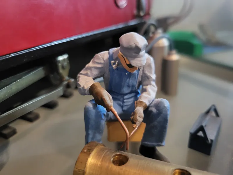 Welding man for workshop diorama