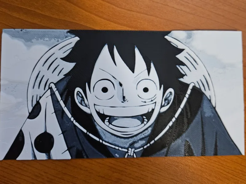 Luffy one piece litography by hueforge