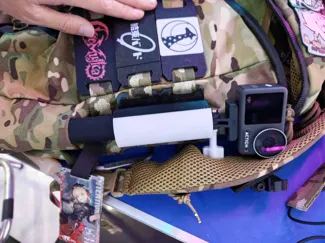 dji osmo action 自拍杆收纳molle自拍杆放置支架gopro运动相机背包支架