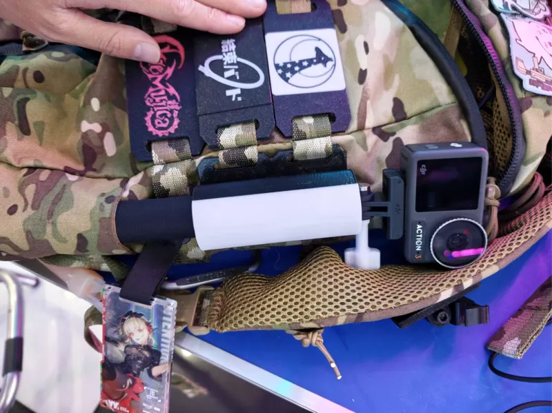 dji osmo action 自拍杆收纳molle自拍杆放置支架gopro运动相机背包支架