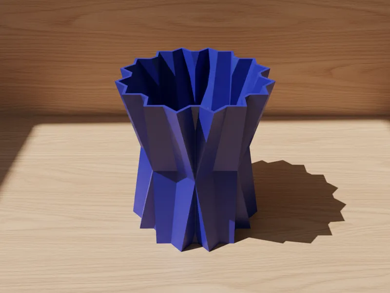 Twist Fold Vase – Moderne geometrische Designvase