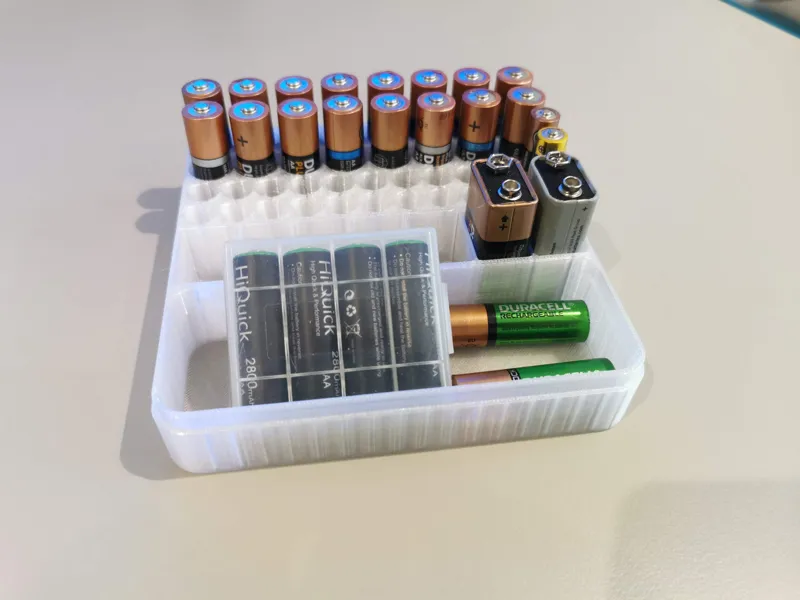 Battery holder with lid
