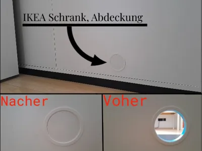 IKEA GALANT cabinet, cover for cable opening